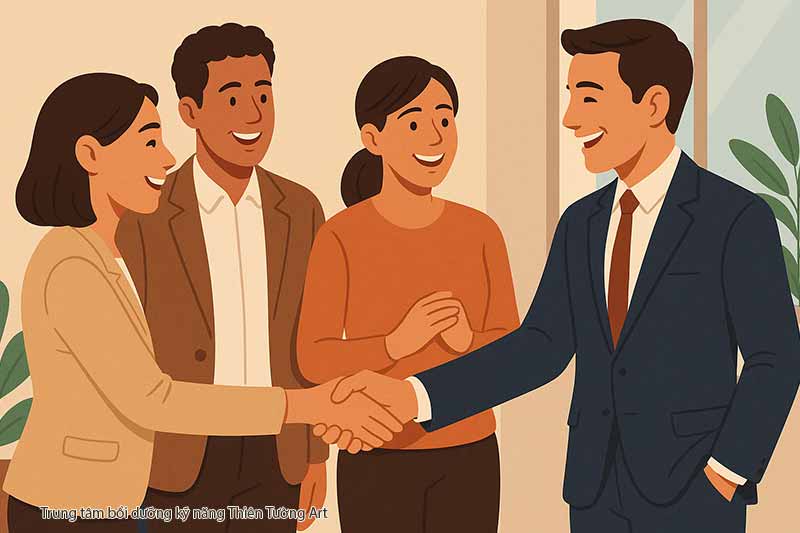 giao tiếp thân thiện, lịch sự