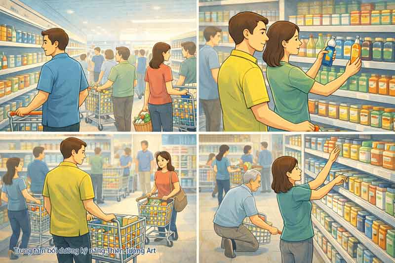 ứng xử tại siêu thị
