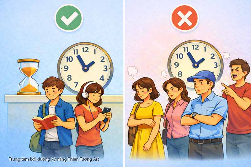 ứng xử khi chờ đợi