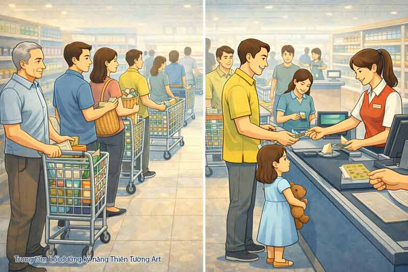 ứng xử tại siêu thị