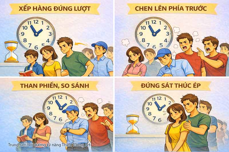 ứng xử khi chờ đợi