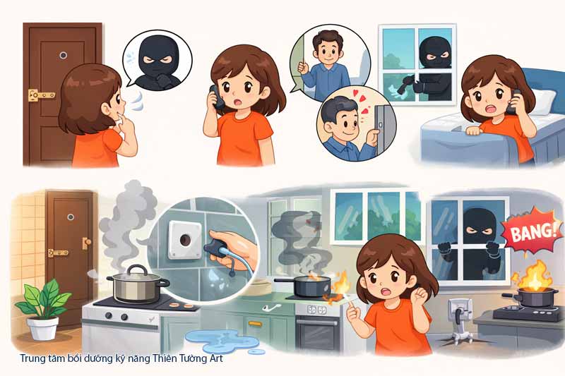 an toàn khi ở nhà một mình